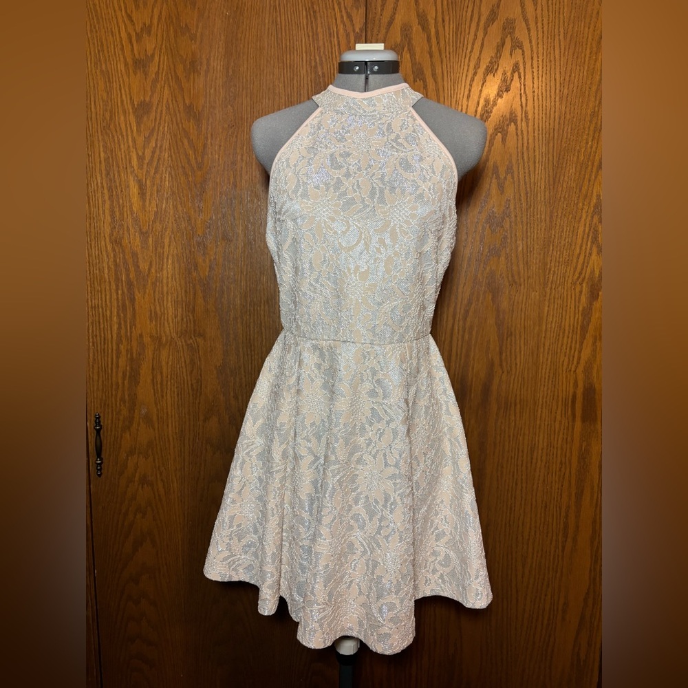 Love Nickie Lew Elegant Lace Halter Dress - Junior large.